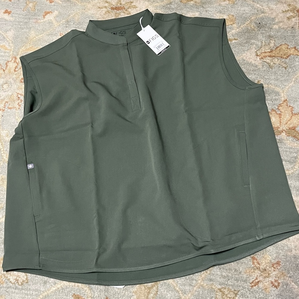 FIGS Moss Rafaela Oversized Scrub Top, XL, NEW with tags